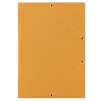 Teczka z gumką DONAU, karton, A4, 400gsm, 3-skrz., pomarańczowa