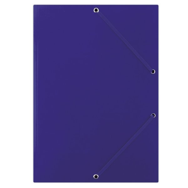 Teczka z gumką DONAU, karton, A4, 400gsm, 3-skrz., niebieska