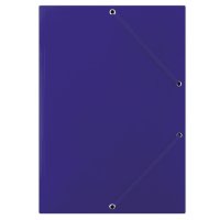 Teczka z gumką DONAU, karton, A4, 400gsm, 3-skrz., niebieska