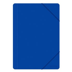 Teczka z gumką OFFICE PRODUCTS, A4, PP, 500mikr., 3-skrz., niebieska