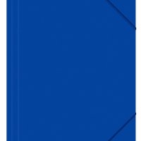 Teczka z gumką OFFICE PRODUCTS, A4, PP, 500mikr., 3-skrz., niebieska