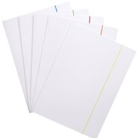Teczka z gumką OFFICE PRODUCTS, karton, A4, 300gsm, 3-skrz., gumka mix kolorów, biała