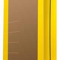 Teczka z gumką DONAU Life, Karton, A4, 500gsm, 3-skrz., żółty