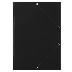 Teczka z gumką DONAU, karton, A4, 400gsm, 3-skrz., czarna