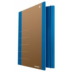 Teczka z gumką DONAU Life, Karton, A4, 500gsm, 3-skrz., niebieski
