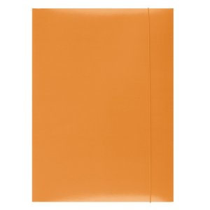 Teczka z gumką OFFICE PRODUCTS, karton, A4, 300gsm, 3-skrz., pomarańczowa