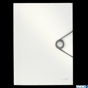 Teczka z gumką PP LEITZ SOLID A4 biała 45631001