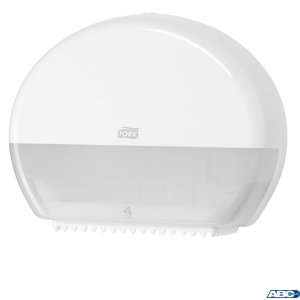 Dozownik TORK do papieru toaletowego JUMBO biały 680000 (X)