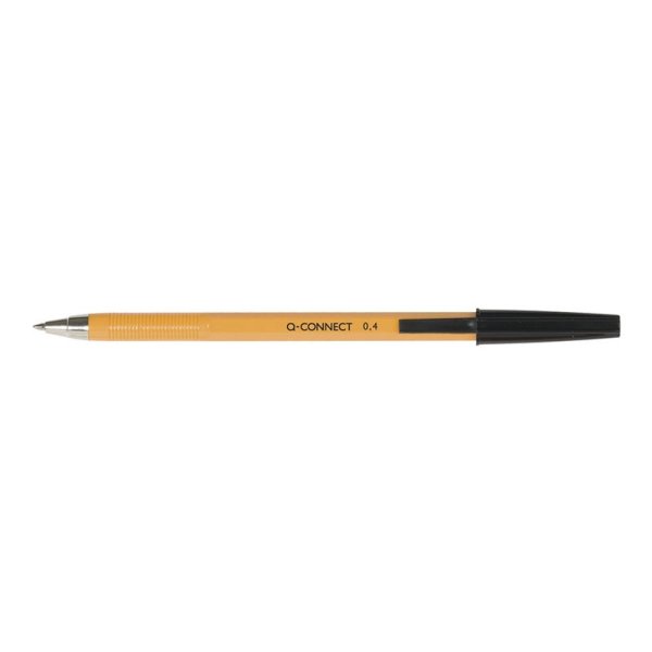 Długopis Q-CONNECT z wymiennym wkładem 0,4mm (linia), zawieszka, czarny