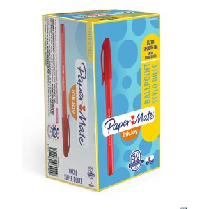 Długopis ze skuwką INKJOY 100 CAP M czerwony PAPER MATE S0957140