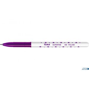 Długopis w gwiazdki SUPERFINE z supercienką końcówką, 0,5mm fioletowy TO-059 Toma