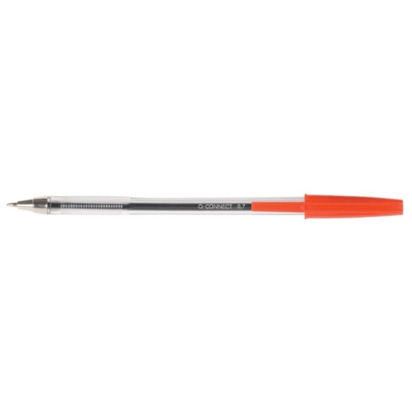 Długopis Q-CONNECT z wymiennym wkładem 0,7mm (linia), czerwony