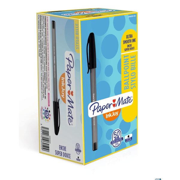 Długopis ze skuwką INKJOY 100 CAP M czarny PAPER MATE S0957120