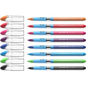 Długopis SCHNEIDER Slider Basic, XB, 6 + 2, etui z zawieszka, mix kolorów