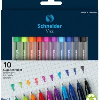 Długopis SCHNEIDER VIZZ, M, 10szt., pudełko z zawieszką, mix kolorów