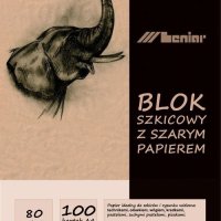 Blok szkicownik A4 100ark. 80g. papier szary 90853 LENIAR
