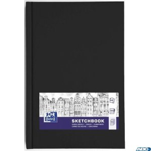Szkicownik SKETCHBOOK szyty A6 96k 100g czarny 400152626 OXFORD