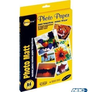 Papier fotograficzny matowy 4M190, 190 g / m, A4 50 arkuszy YELLOW ONE 150-1180