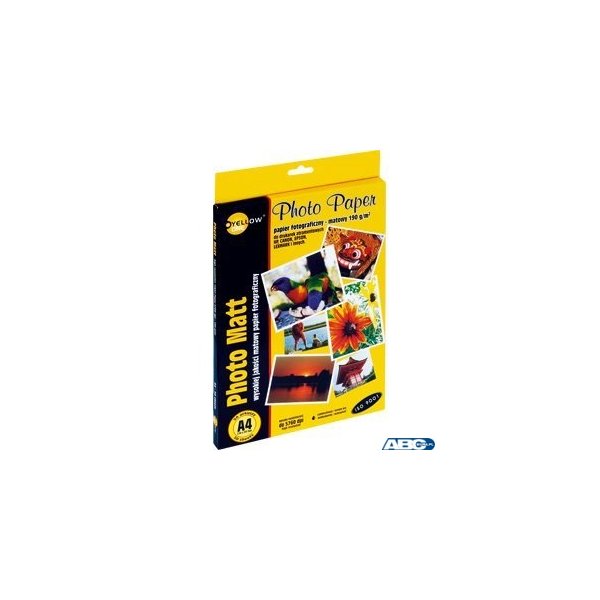 Papier fotograficzny matowy 4M190, 190 g/m, A4 50 arkuszy YELLOW ONE 150-1180