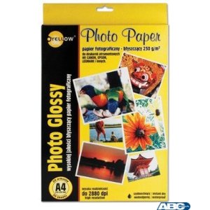 Papier fotograficzny błyszczący 4G130, 130 g / m, A4 20 arkuszy YELLOW ONE 150-1177