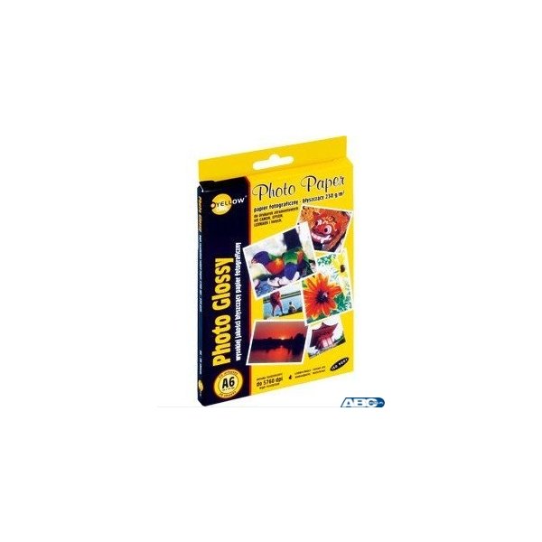 Papier fotograficzny błyszczący 4G230, 230 g/m, A6 20 arkuszy YELLOW ONE 150-1182