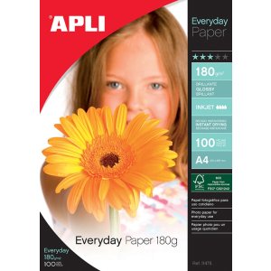 Papier fotograficzny APLI Everyday Photo Paper, A4, 180gsm, błyszczący, 100ark.
