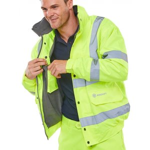 Kurtka ostrzegawcza BEESWIFT Bomber, rozm. XXXL, żółta