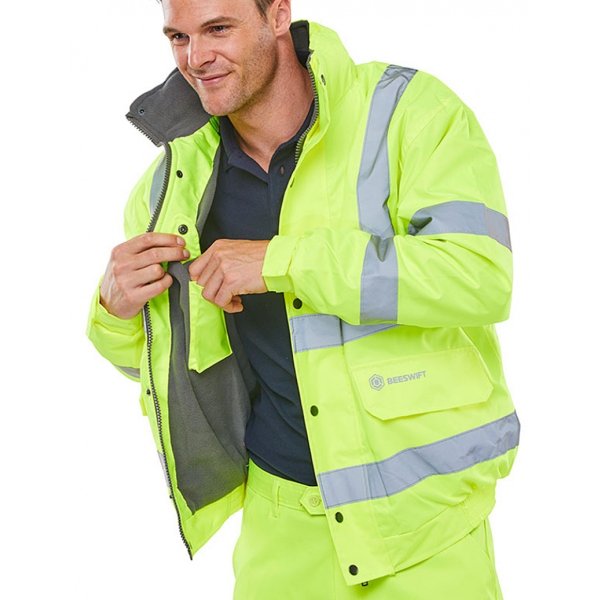 Kurtka ostrzegawcza BEESWIFT Bomber, rozm. XXXL, żółta