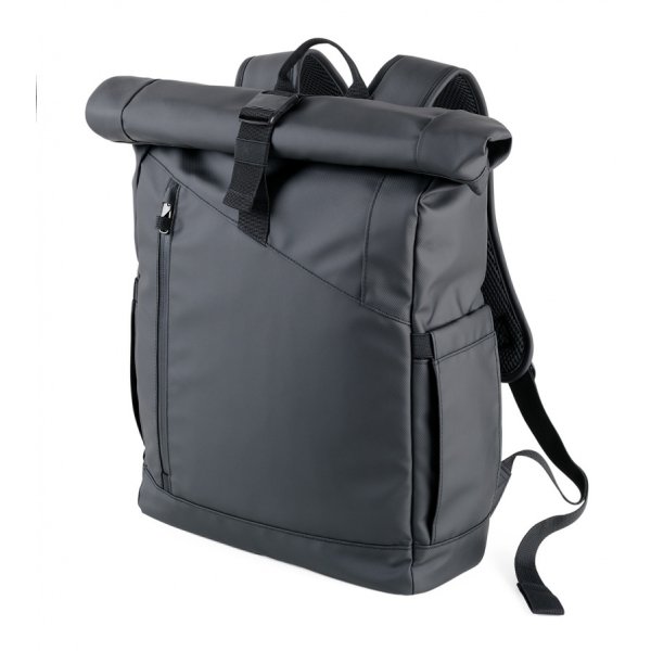 Plecak rolowany TROIKA Black Roll Top, czarny
