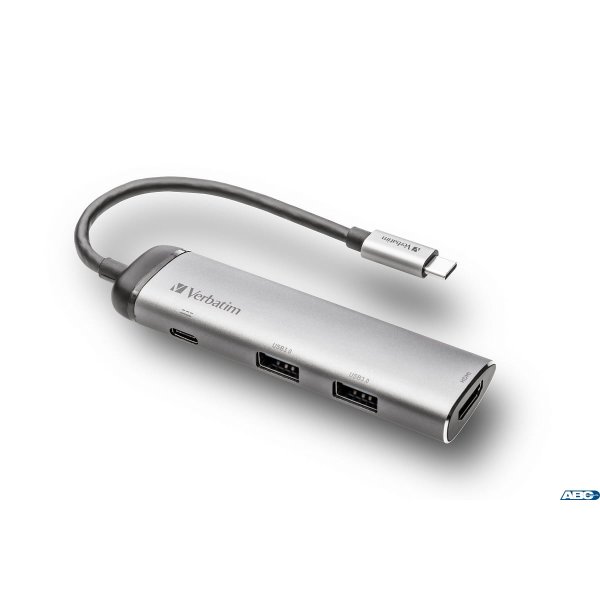Stacja dokująca VERBATIM MULTIMEDIA ADAPTER  HUB Type-C to 2xUSB HDMI 49140 VMMA1