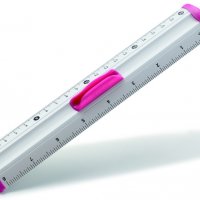 Linijka z uchwytem KEYROAD Measure Clip, 20 cm, pakowane w display, mix kolorów