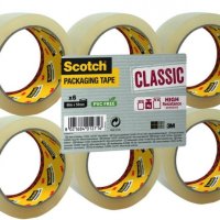 Taśma pakowa Scotch® Classic (CL.4850.F6.T), 48mm, 50m, 6szt., transparentna