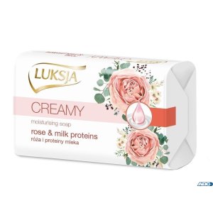 LUKSJA Mydło kostka 90g CREAMY ROSE & MILK 48742