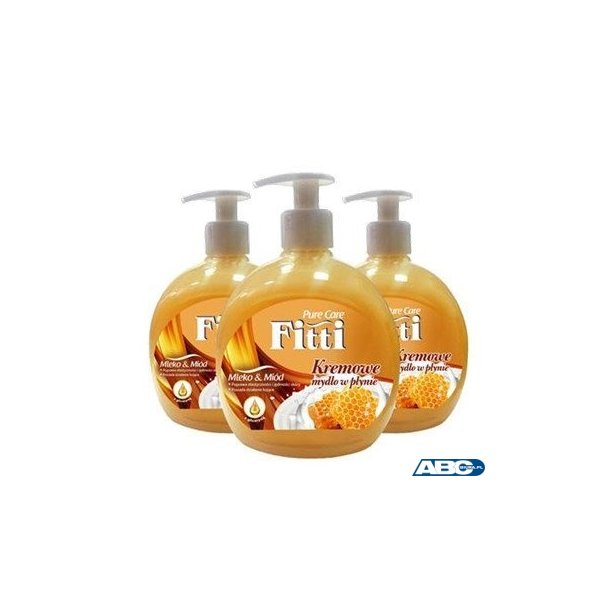 Mydło w płynie z dozownikiem FITTI 500 ml mleko z miodem *93152
