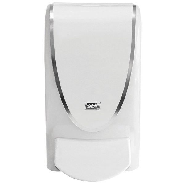 Dozownik mydła w pianie DEB Proline Chrome Border, 1000ml, biały