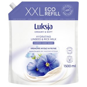 Kremowe mydło w płynie LUKSJA, len, zapas 1500ml