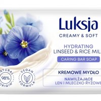 Kremowe mydło w kostce LUKSJA, len, 90g