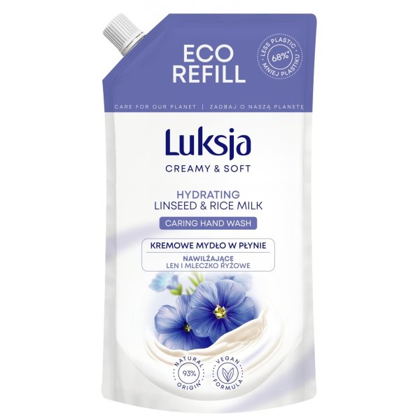 Kremowe mydło w płynie LUKSJA, len, zapas 400ml