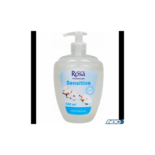 ROSA Mydło w płynie antybakteryjne z dozownikiem 500ml Sensitive