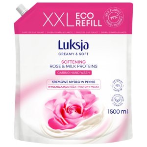 Kremowe mydło w płynie LUKSJA, róża, zapas 1500ml