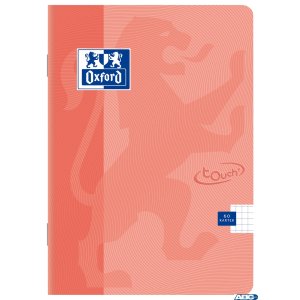 Zeszyt TOUCH PASTEL A5 60k 90g kratka z marginesem koral 400151700 OXFORD