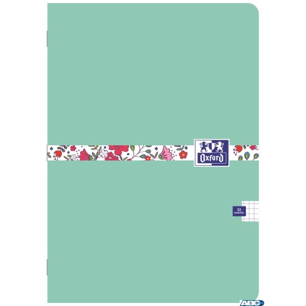 Zeszyt FLORAL A5 32k 90g kratka z marginesem mix 400150841 OXFORD
