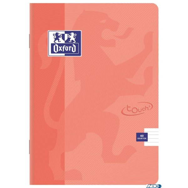 Zeszyt A5 60k, linia z marginesem, OXFORD, TOUCH PASTEL 400123214