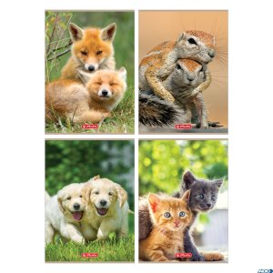 Zeszyt A4, 32 kartki w linię podwójną, Animals 9583097 Herlitz