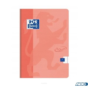 Brulion miękka oprawa TOUCH PASTEL A5 60k 90g kratka z marginesem koralowy 400151792 OXFORD