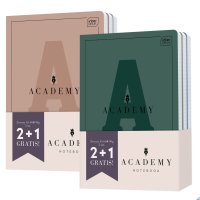 Zeszyt A5 60k. kratka 90g. (3 szt.) ACADEMY Hybrid mix INTERDRUK