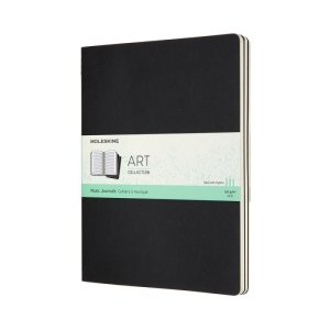 Zestaw 3 Zeszytów MOLESKINE Cahier XL (19x25cm) w pięciolinie, music, 80 stron, czarny