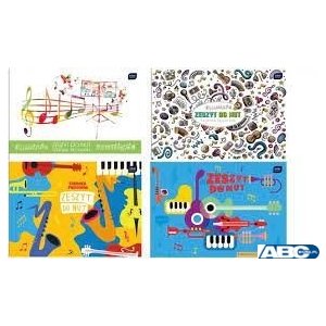 Zeszyt do nut B5 16k mix szeroka linia INTERDRUK 7469