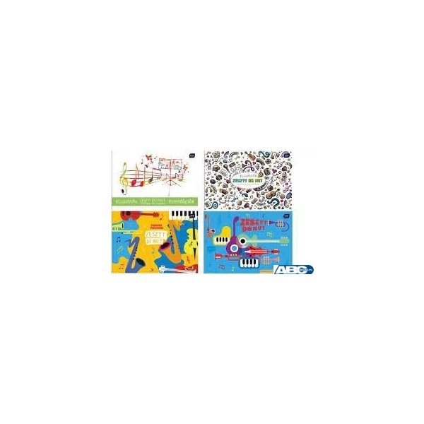 Zeszyt do nut B5 16k mix szeroka linia INTERDRUK 7469