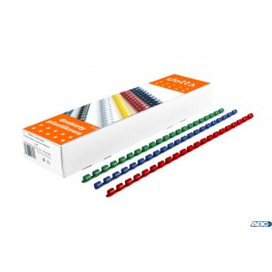 Grzbiety do bindowania DOTTS 5 mm czerwone, opakowanie 100 szt.